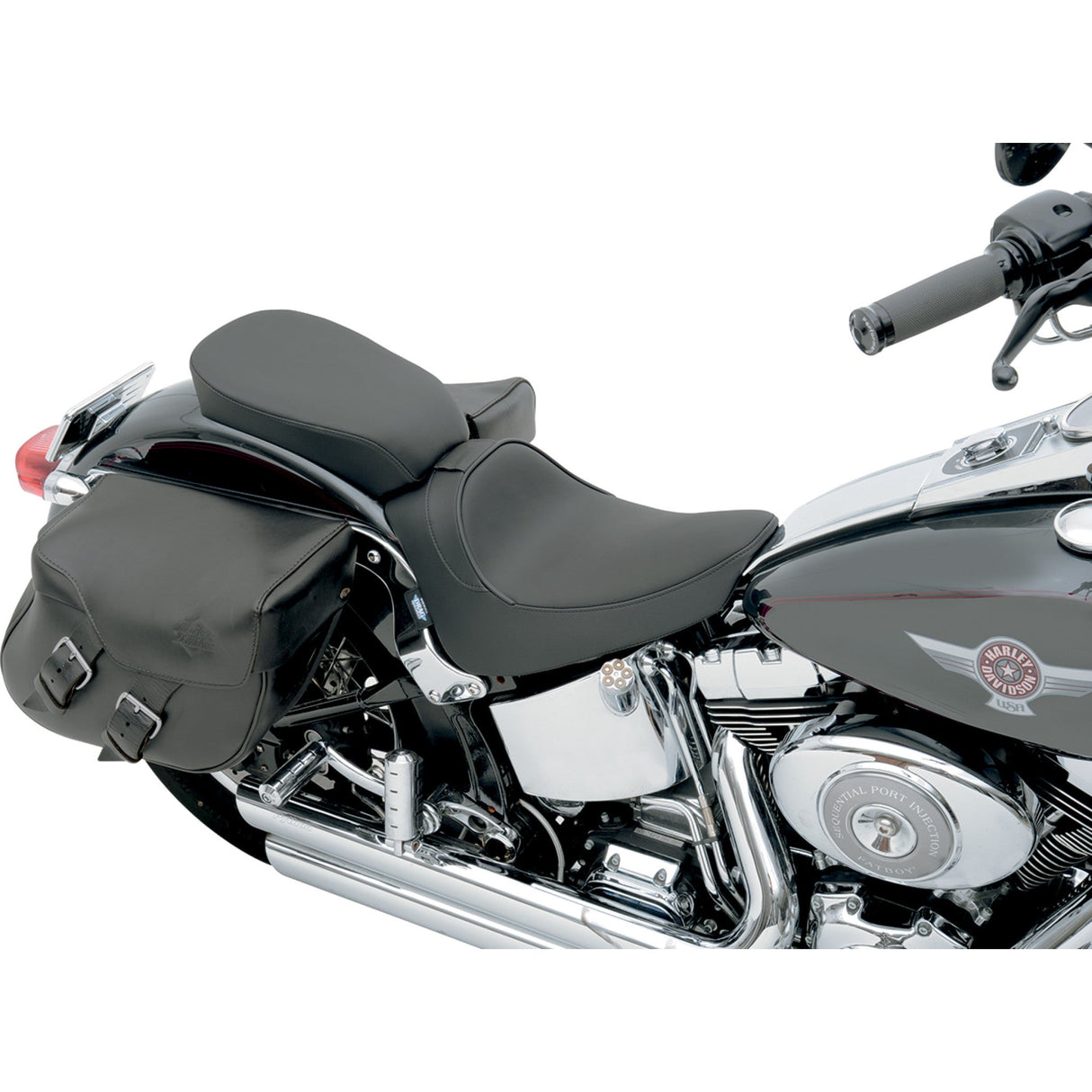 Drag Specialties Wide Pillion Pad - 0802-0636 For Harley Softail / 15th Anniversary 2000-2006
