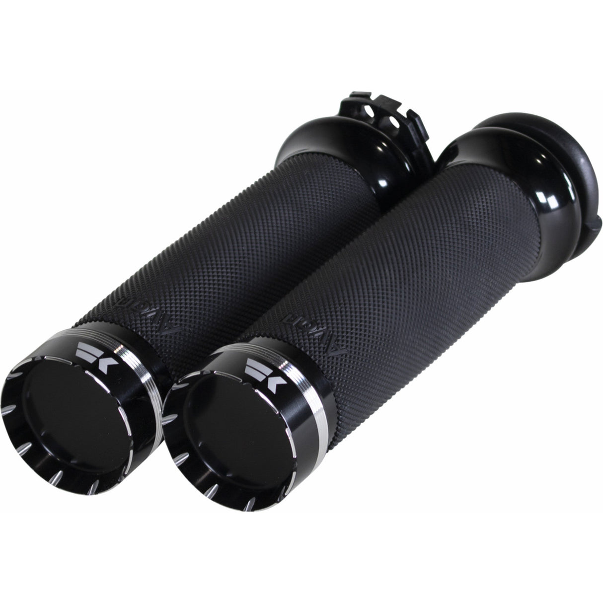 Khrome Werks Tracer Grips Custom Contour Cable Black - 500200 For Harley Motorcycles 1980-2024