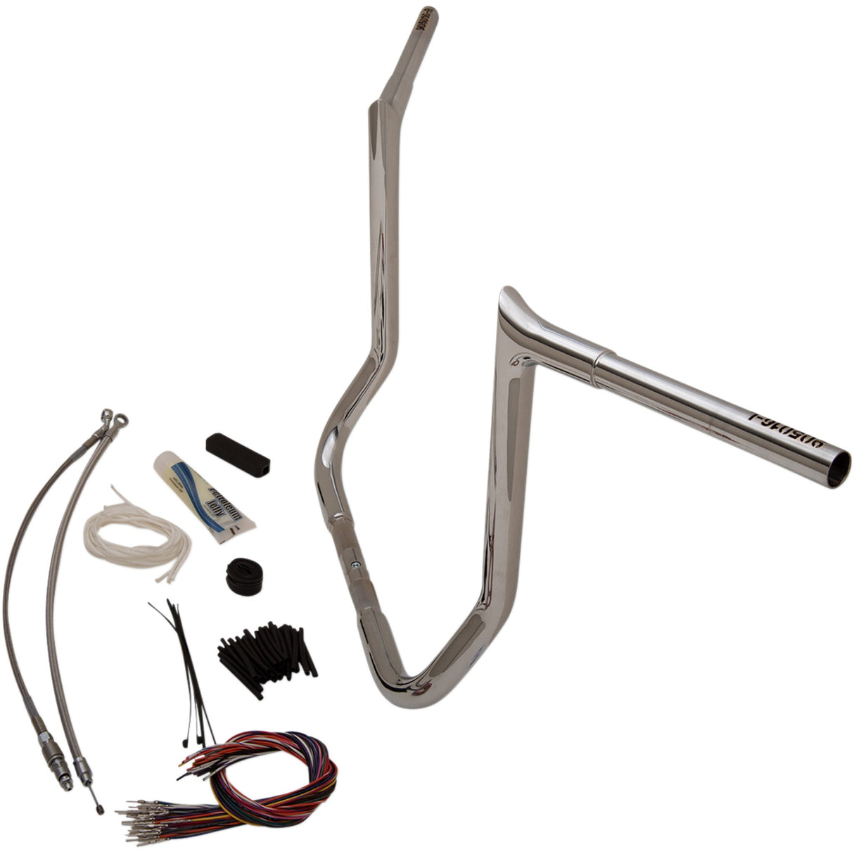 FAT Baggers INC. 1-1/4" EZ Install Pointed Top Handlebar Kit 16" Chrome - 909116 For Harley Touring 2008-2013