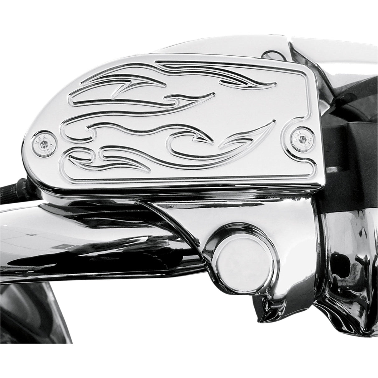 BARON 0610-0304 BA-7629-03 Master Cylinder Covers Master Cylinder Cover - Flame - Yamaha - Chrome