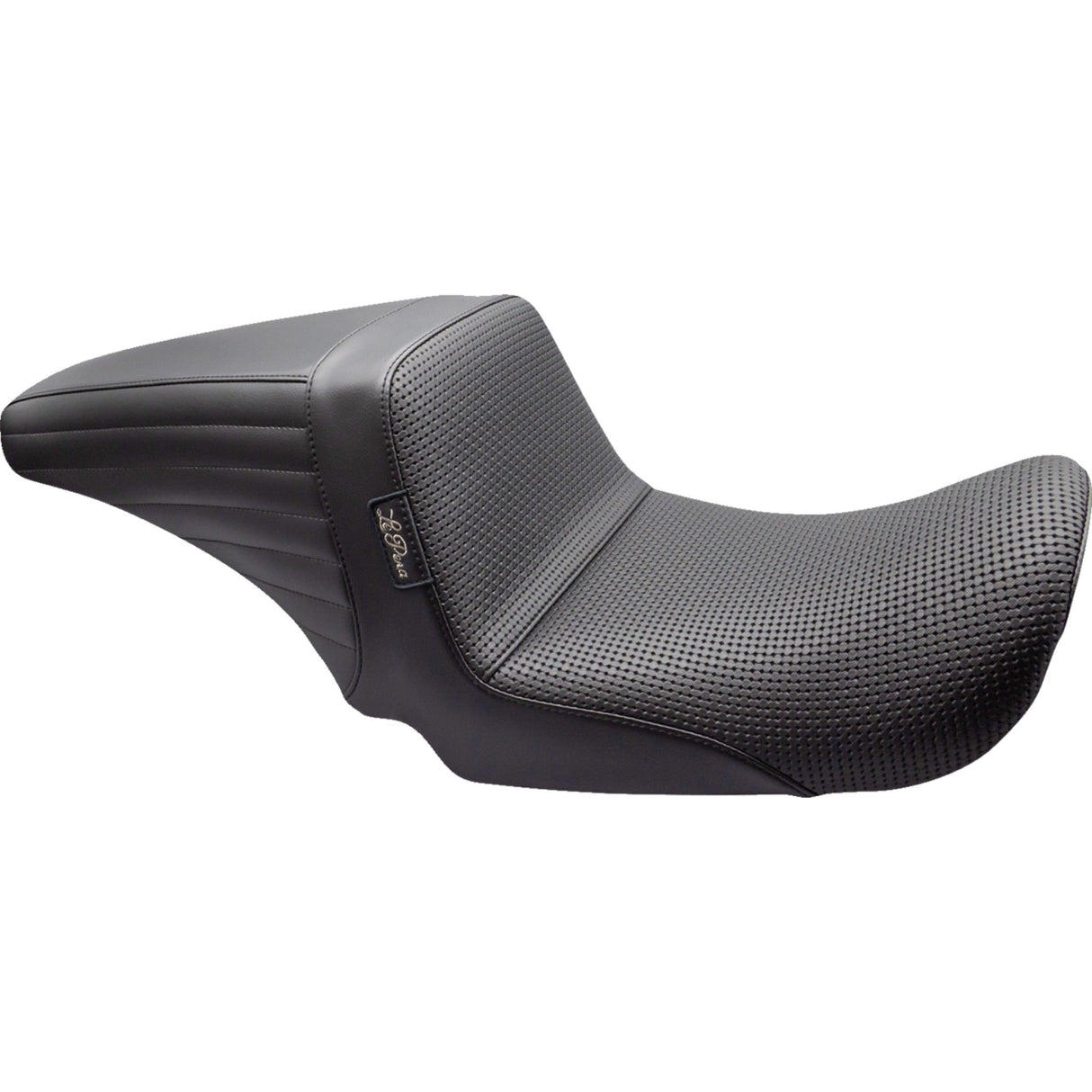 LePera Kickflip Up Front Seat Basketweave Black - LKU-591BW For Harley Motorcycles 2006-2017