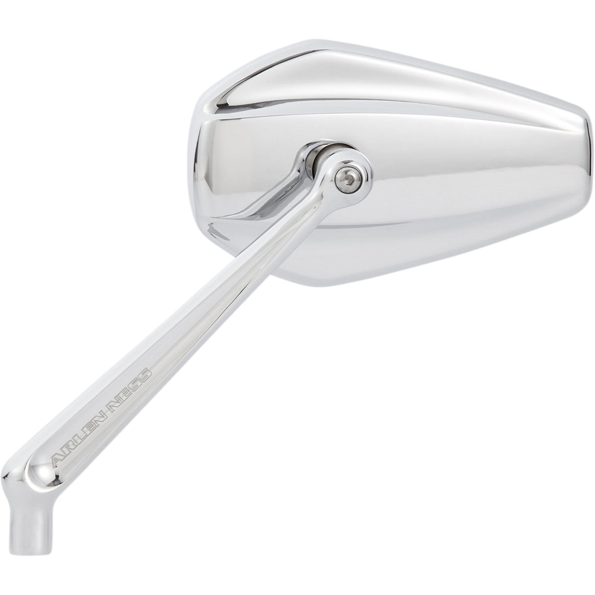 Arlen Ness Mini Stocker Forged Mirror Side View Hexagon Chrome Left - 13-157