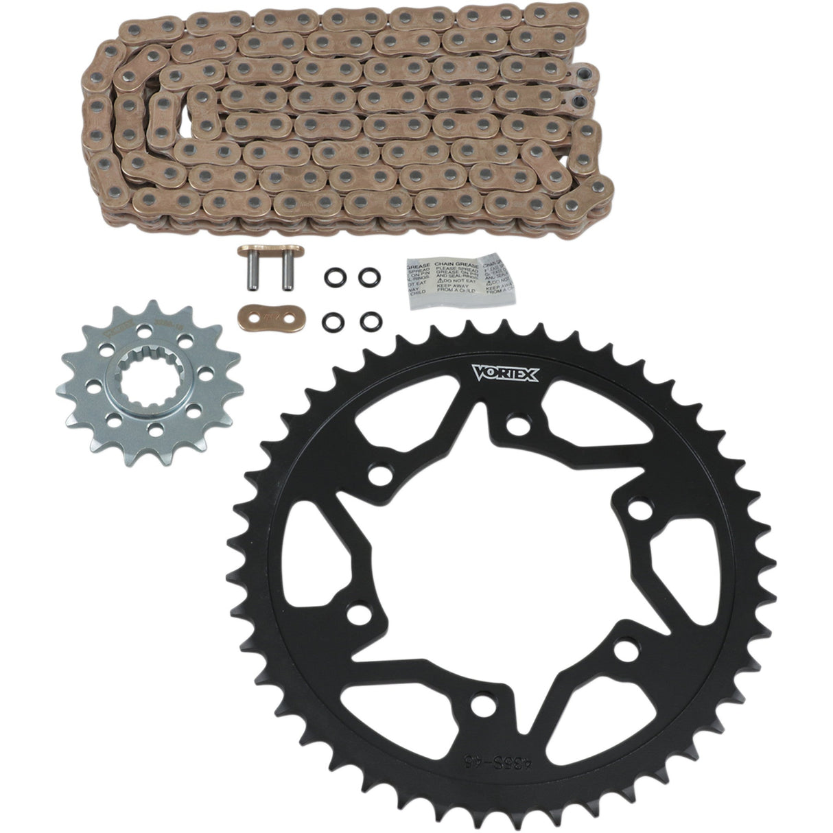 VORTEX 1230-1154 CKG6354 HFRS 520 Steel Chain Kit Steel Chain Kit - Gold - Yamaha - YZF-R1 - '98-'03