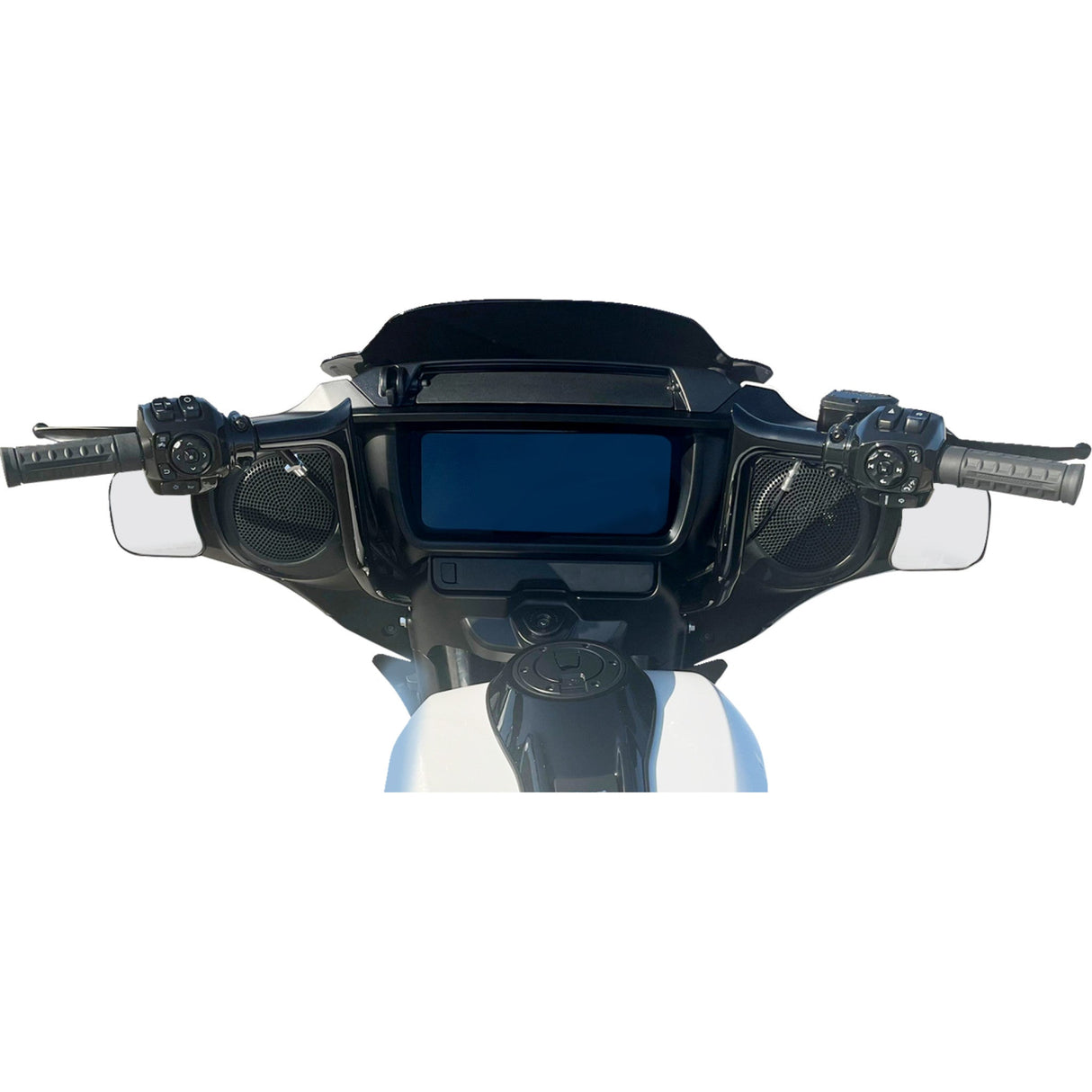 FAT Baggers INC. 1-1/4" EZ Install Pointed Top Handlebar 12" Black - 945012-B For Harley Street Glide 2023-2026