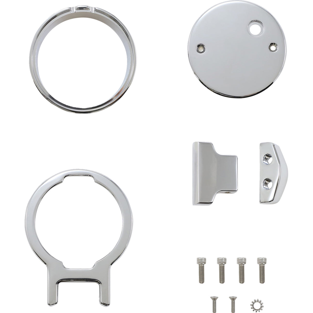 LA Choppers Gauge Mount For Performance Risers Single Chrome Dyna Sportster - LA-7397-01C For Harley Motorcycles 1999-2021