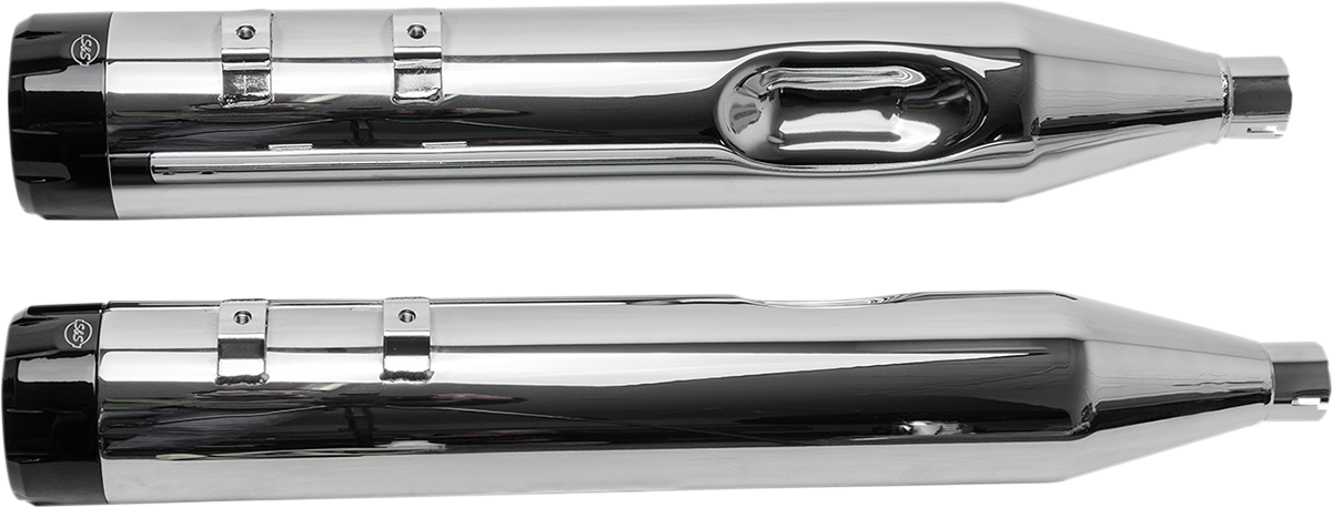 4-1/2" MK45 Performance Mufflers - Chrome with Black Thruster - 1801-0847