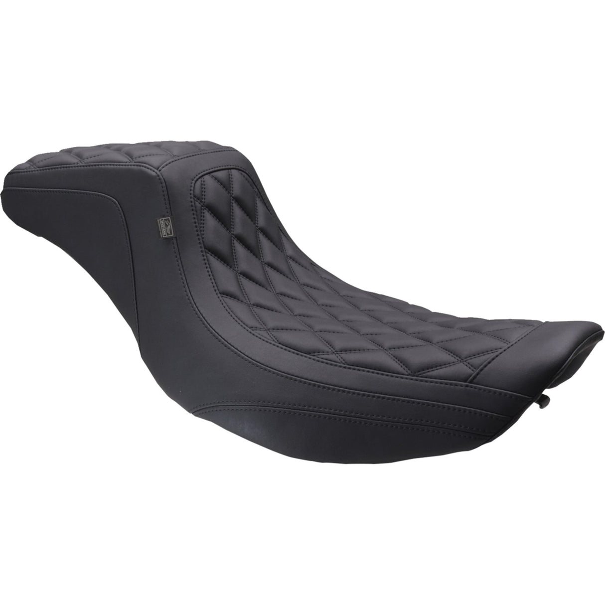 Mustang Double Diamond Squareback Seat Black Stitch - 78807 For Harley Touring 1997-2007