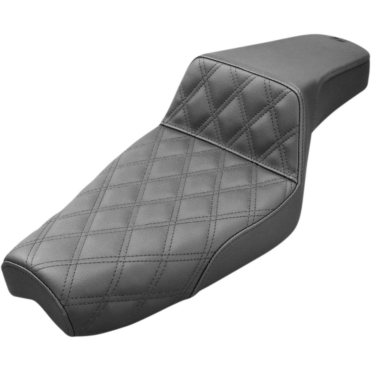 Saddlemen Step-Up Seat — Front Lattice Stitch Black - 807-03-172 For Harley Sportster 2004-2020 (4.5G Tank)