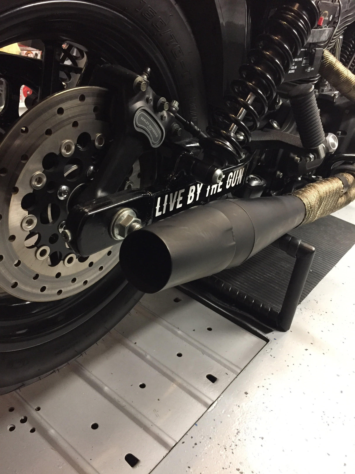 OG Moto Live by the gun swingarm sticker - Original Garage Moto