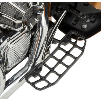 Joker Machine Serrated Floorboards Black - 08-640-1B For Harley Motorcycles 1980-2026