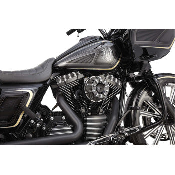 Arlen Ness Inverted Series Air Cleaner Kit — 10 Gauge Black - 18-947 For Harley Motorcycles 2017-2025