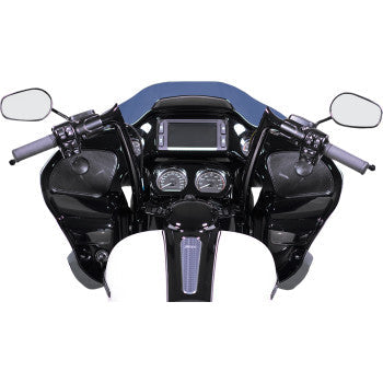 FAT Baggers INC. 1-1/4" EZ Install Pointed Top Handlebar 12" Black - 906012-B For Harley Road Glide 2015-2022
