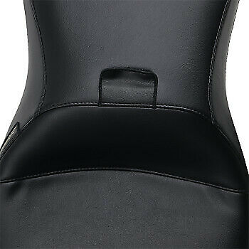 LePera Outcast Seat 2-Up With Backrest Smooth Black - LK-997BR For Harley Touring 2008-2023