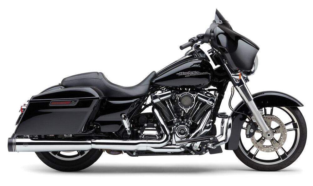 Cobra 4.5" Groove TIP Slip-ON Chrome - 6291 For Harley Touring 2017-2026