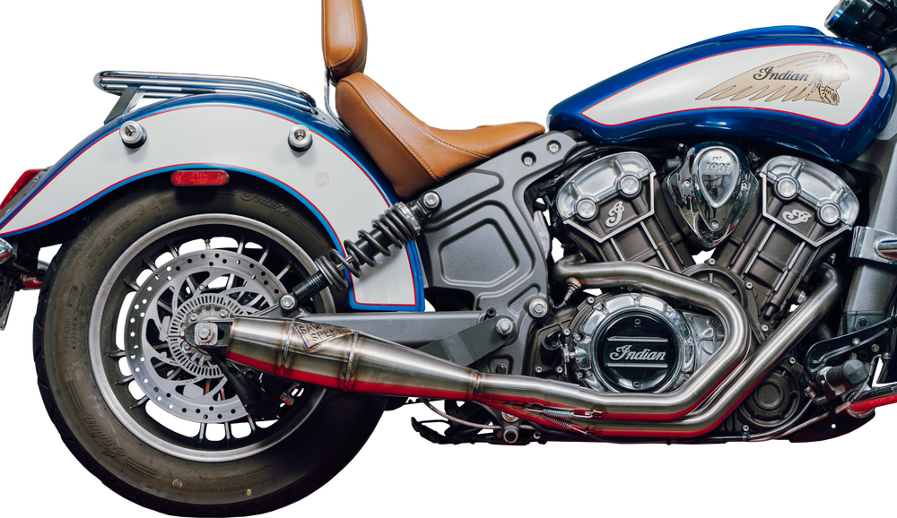 Sawicki Indian Scout MID Length Cannon Brushed SS For Indian Scout 2015-2022