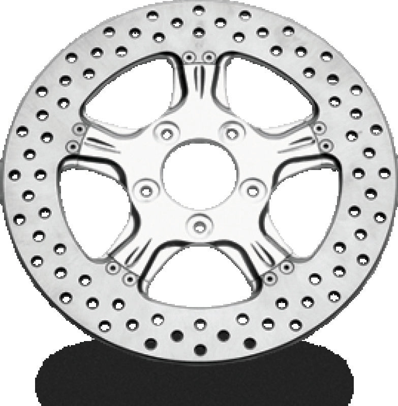 Performance Machine Disc Carr 11.8 Wrath Front Chrome - 0133-1800WRAS-CH For Harley Motorcycles 2006-2021
