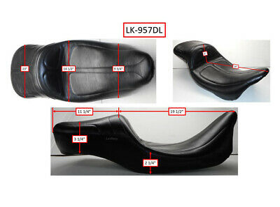 LePera Maverick Daddy Long Legs Seat Black Stitched - LK-957DL For Harley Touring 2008-2023