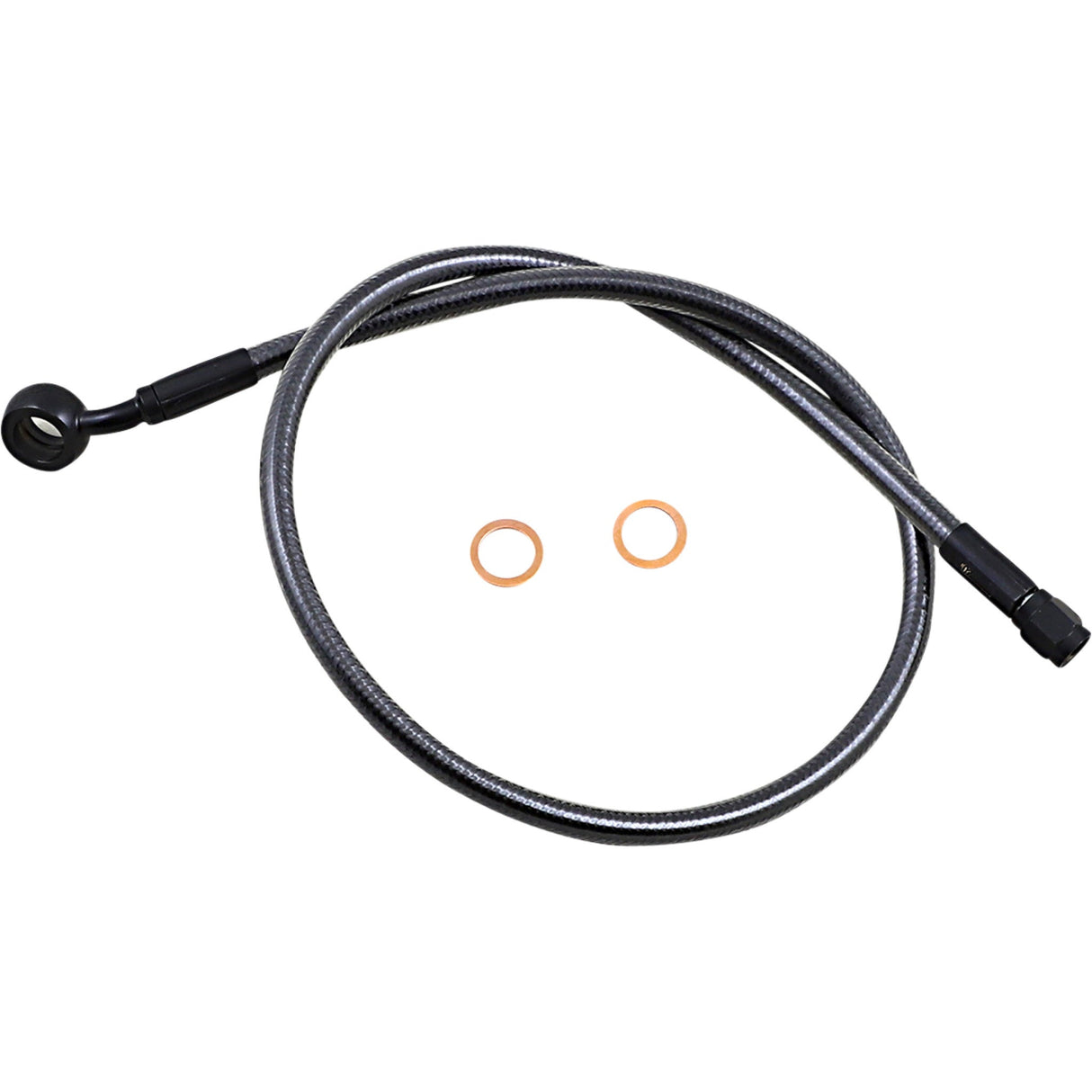 MAGNUM SHIELDING 1741-6162 AS478128 Alternate Length Upper Brake Line - 12mm-35° - 28" - Black Pearl
