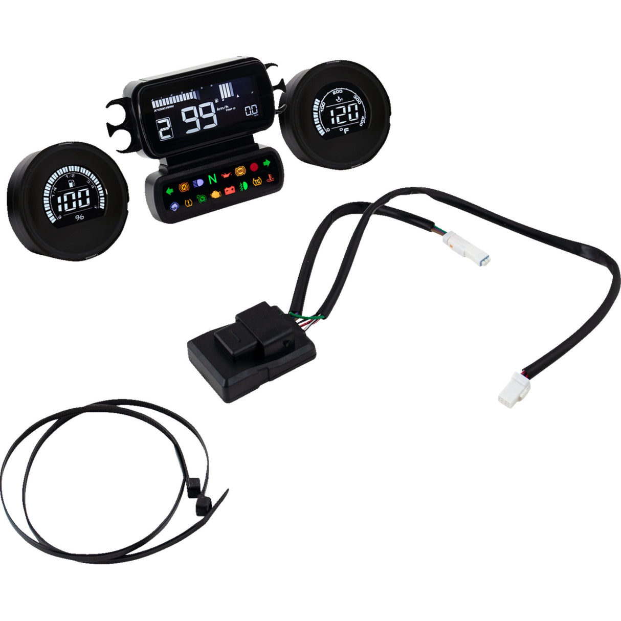 Koso North America D2 Gauge Kit LCD HD Touring Trike - BA080050 For Harley Touring 2014-2023