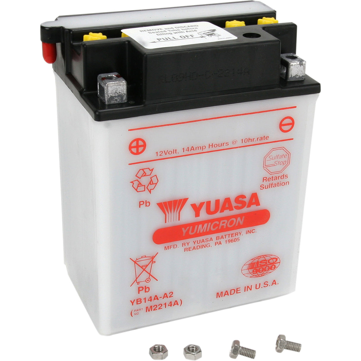 Yuasa Yumicron Battery - YUAM2214AIND For Yamaha Bear Tracker / Bruin / Big Bear / 250 Big Bear 1999-2010 | Ducati Scrambler 250 1985-1986