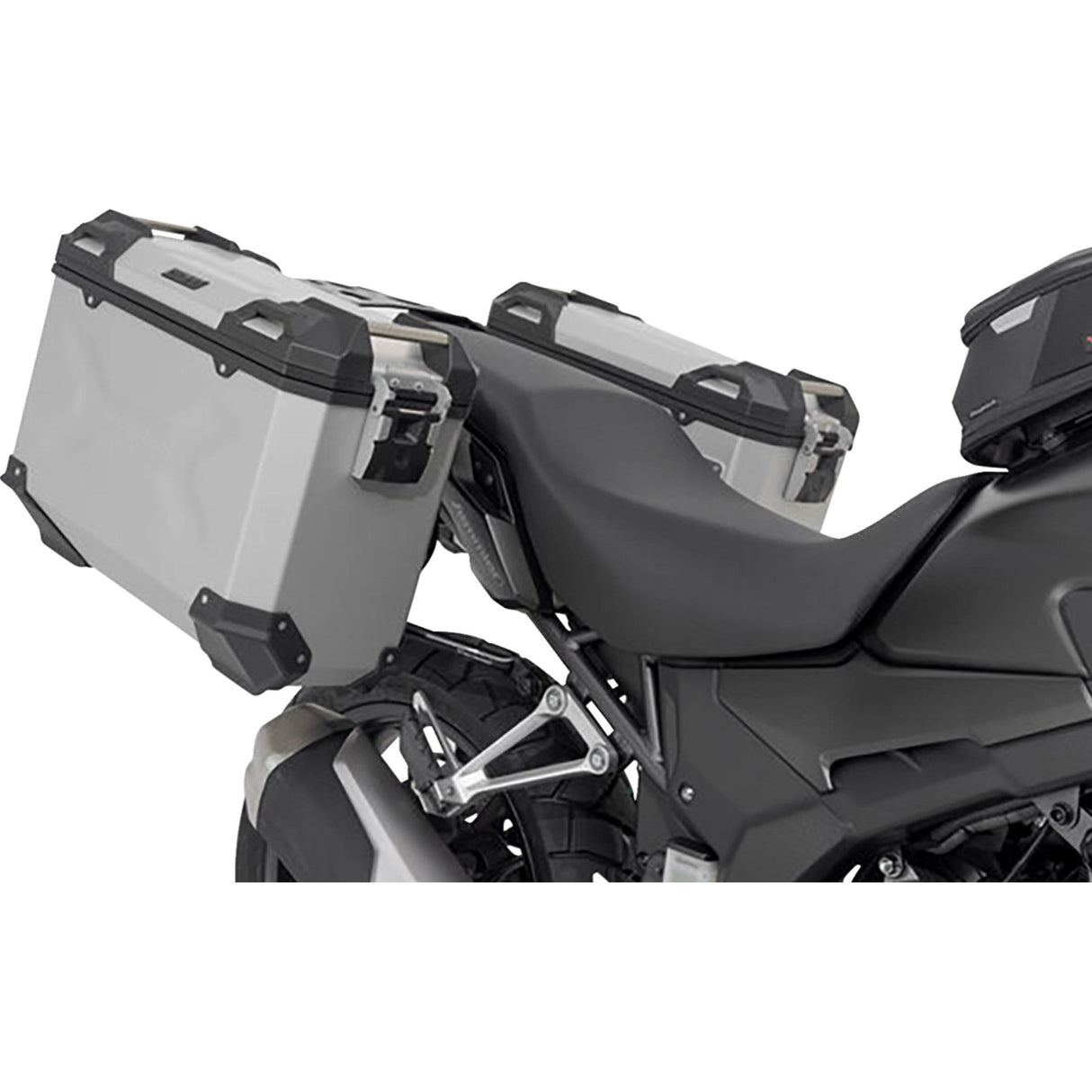 SW-MOTECH 3580-0400 KFT.01.400.70001/S TRAX ADV Aluminum Case System silver - honda cb/cbr/nx 500 '13-'24