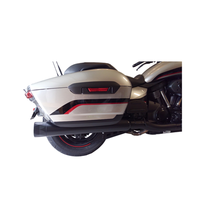 Tab Performance 4" B.A.M. Stick Exhaust Pipes | Black | Yamaha - Black Slash Tips, No Baffles 311-2290-B-NB