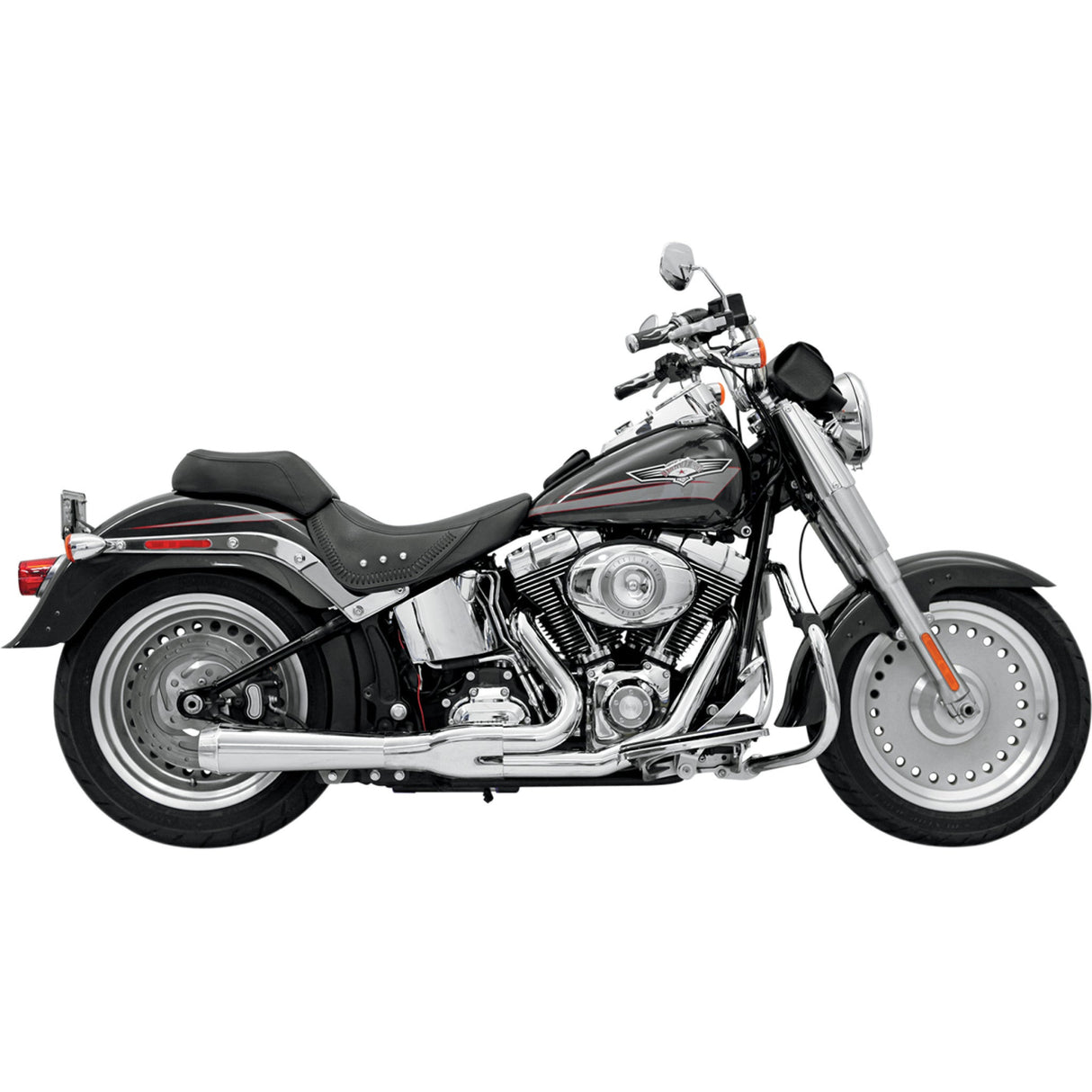 Bassani Xhaust Road Rage 2-Into-1 Exhaust System - 12112J For Harley Softail 1986-2017