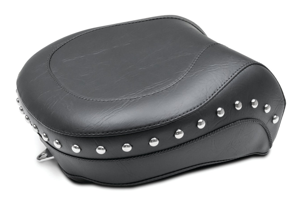 Mustang Motorcycle Standard Rear Tire Wide Touring Recessed Passenger Seat W Studs Black - 79486 For Harley Softail 2000-2015