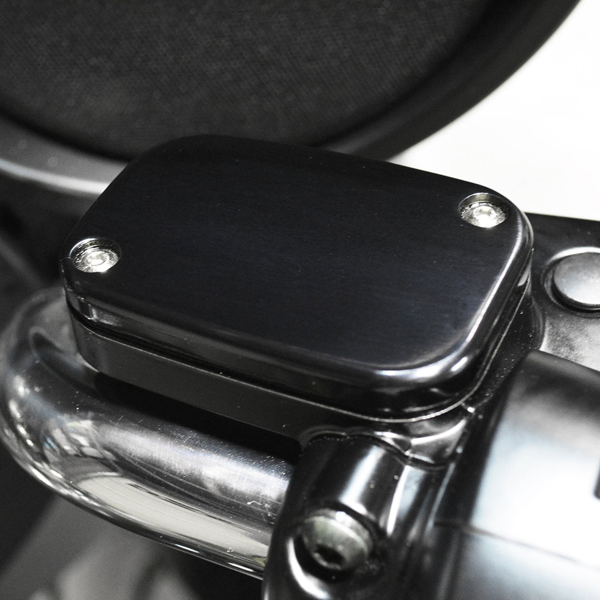 Joker Machine Front Brake Master Cylinder Cover Smooth Black - 08-004B For Harley Touring 2008-2025