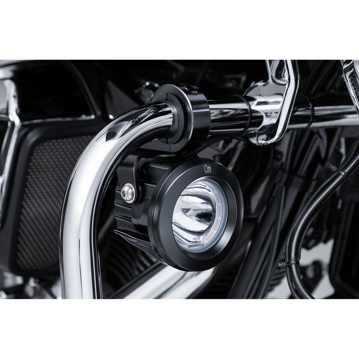 CIRO 2001-2487 45019 TAC-10 Light Cannons - Spotlight w/ Engine Guard Mount - Black