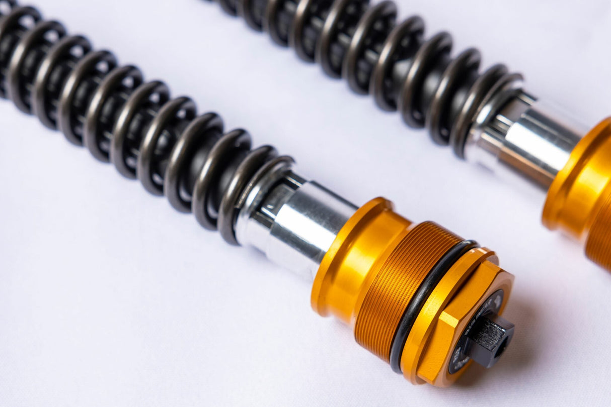 Big Bear Performance 29mm Cartridge Kit Baggers 350+ lb Rider, Black Caps, 2 in Over - 29MM-BAGGER For Harley Touring 2014-2016