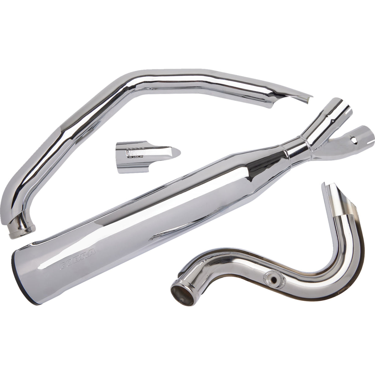 COBRA 1800-1918 6468 PowerPro HP 2:1 RPT Exhaust System - Chrome - '12-'17 Dyna