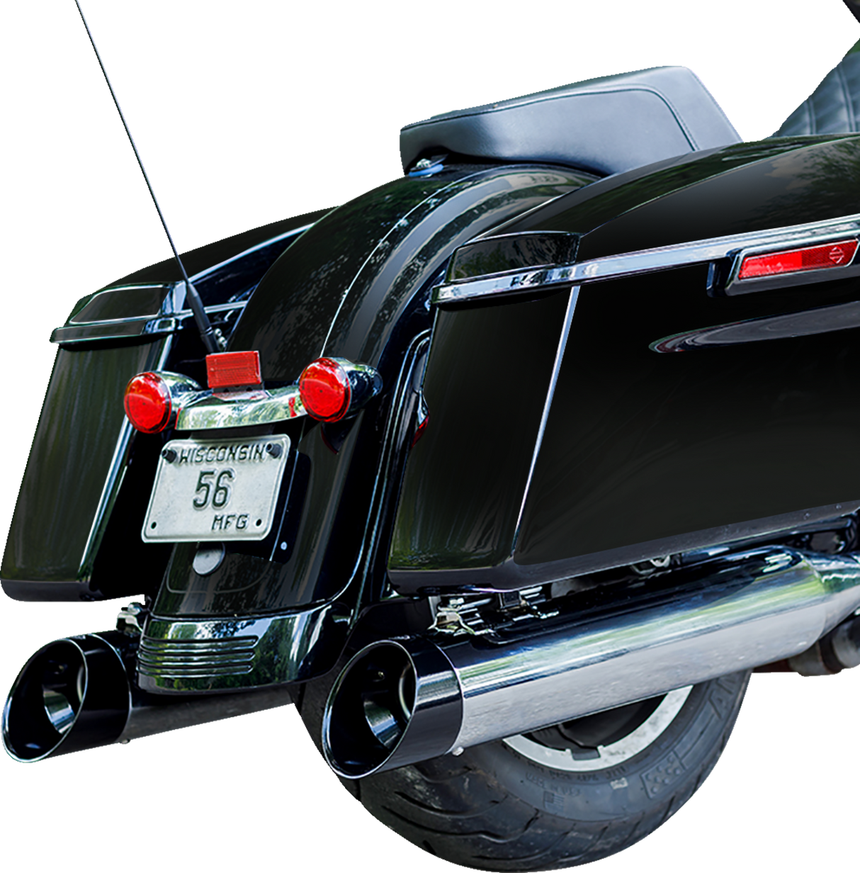 4-1/2" Chrome MK45 Cutlass Performance Mufflers - 1801-1496