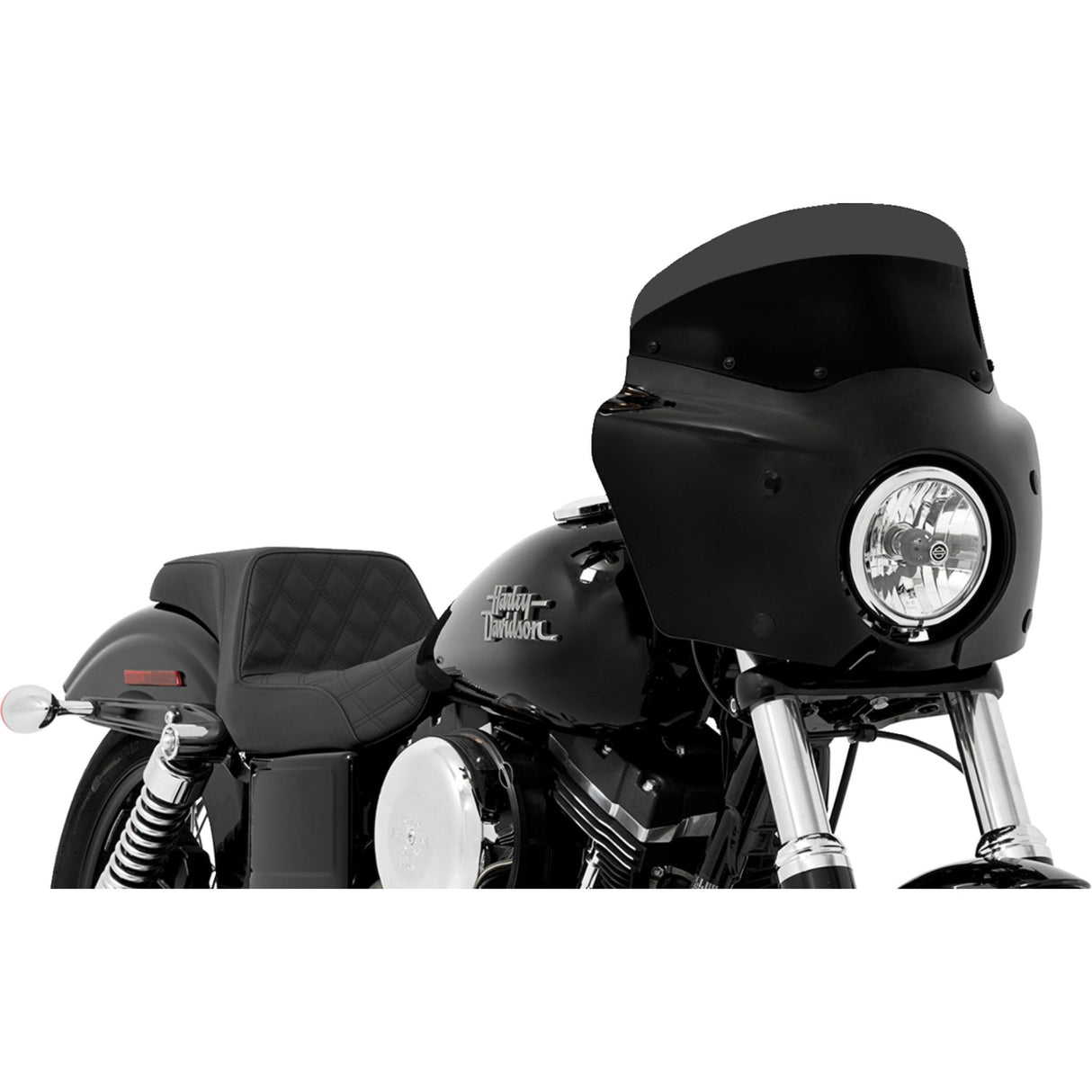 MEMPHIS SHADES 2350-0443 MEP86510 Road Warrior Windshield — without Vent - Dark Black Smoke - 7"