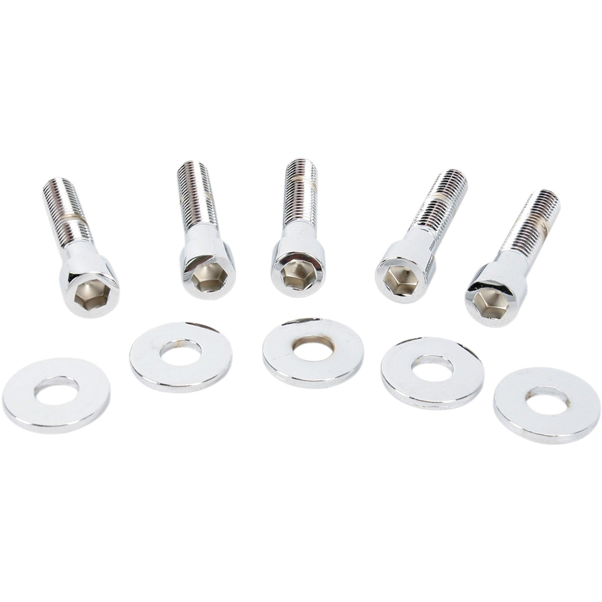 Gardner-Westcott Belt Sprocket Bolt Kit to Hub Mount Socket-Head Chrome - P-88-59 For Harley Dyna / Softail / Super / 15th Anniversary 2000-2006