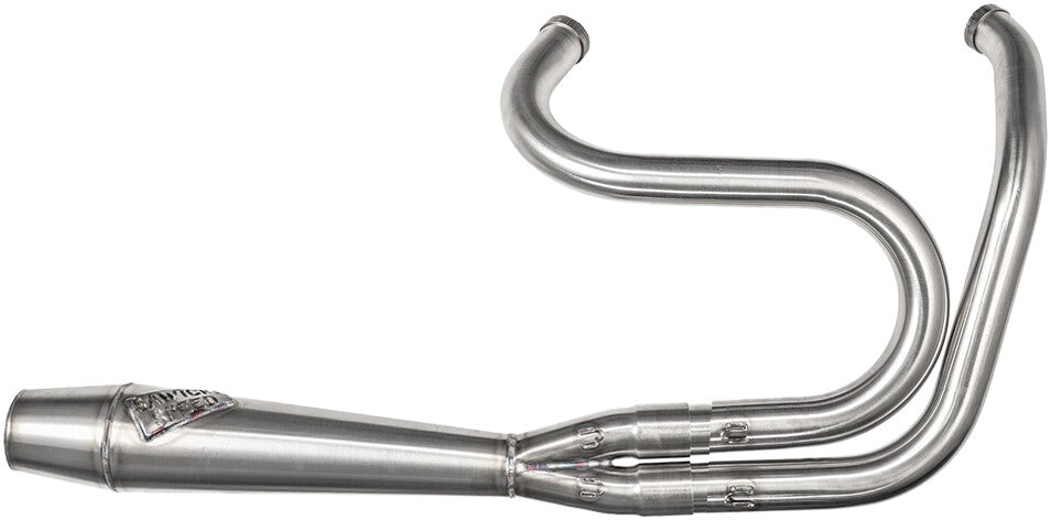 Sawicki 2IN1 Dyna Cannon Full Length Brushed SS For Harley Dyna 1991-2017