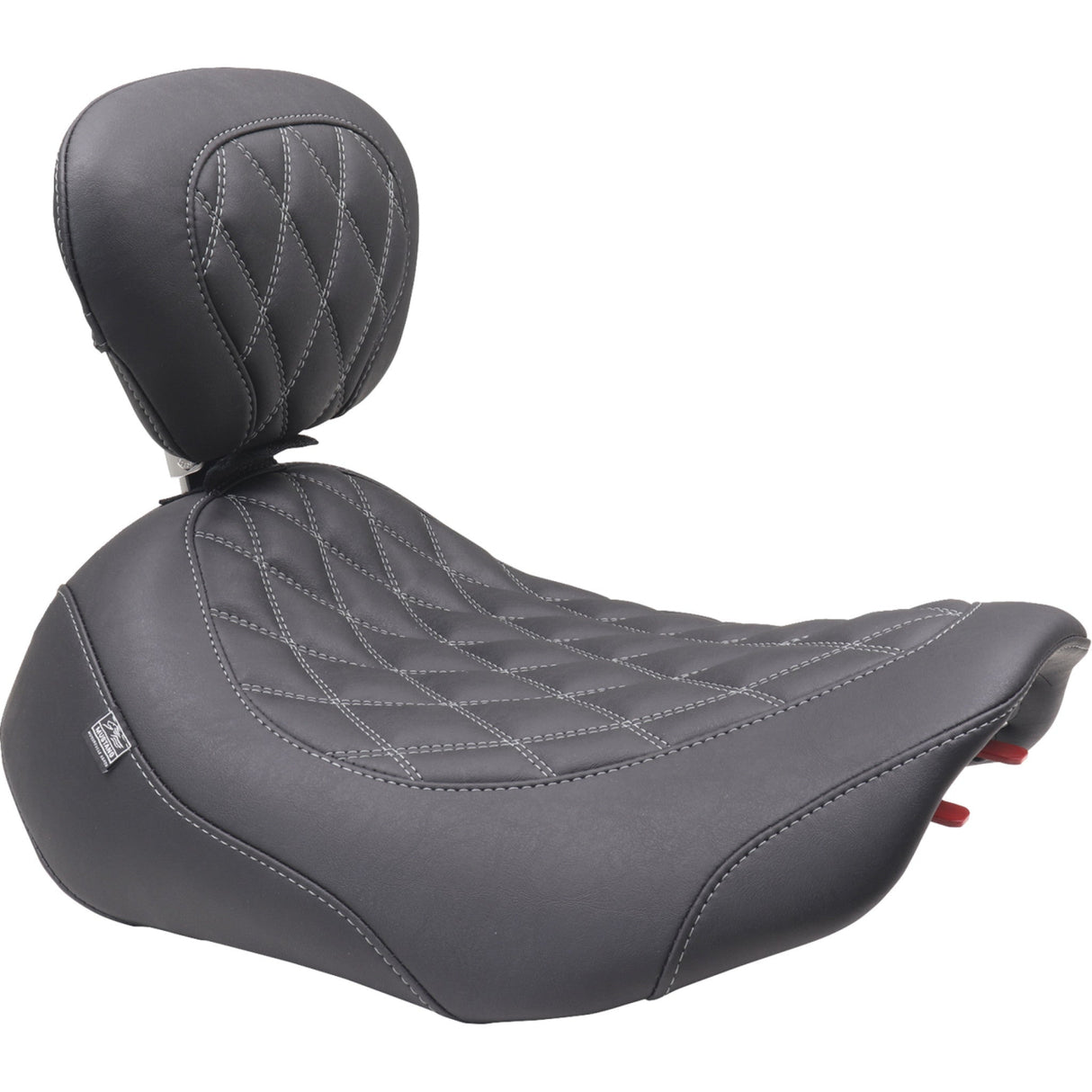 MUSTANG 0801-2017 89503GM Wide Tripper™ Solo Seat Wide Tripper™ Seat - Solo - BLACK/Gun Metal Stitching - FLT/FLH '23-'25