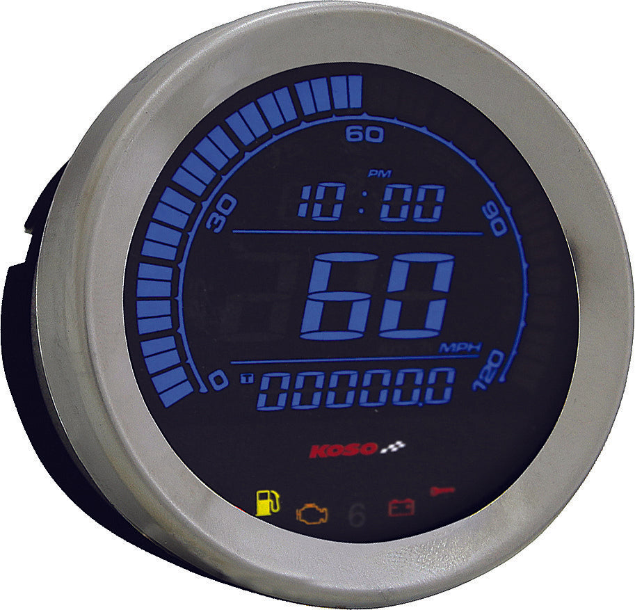 Koso North America Digital Gauge Cluster Silver Bezel Flht AND Fltr - BA050901 For Harley Touring 2004-2013