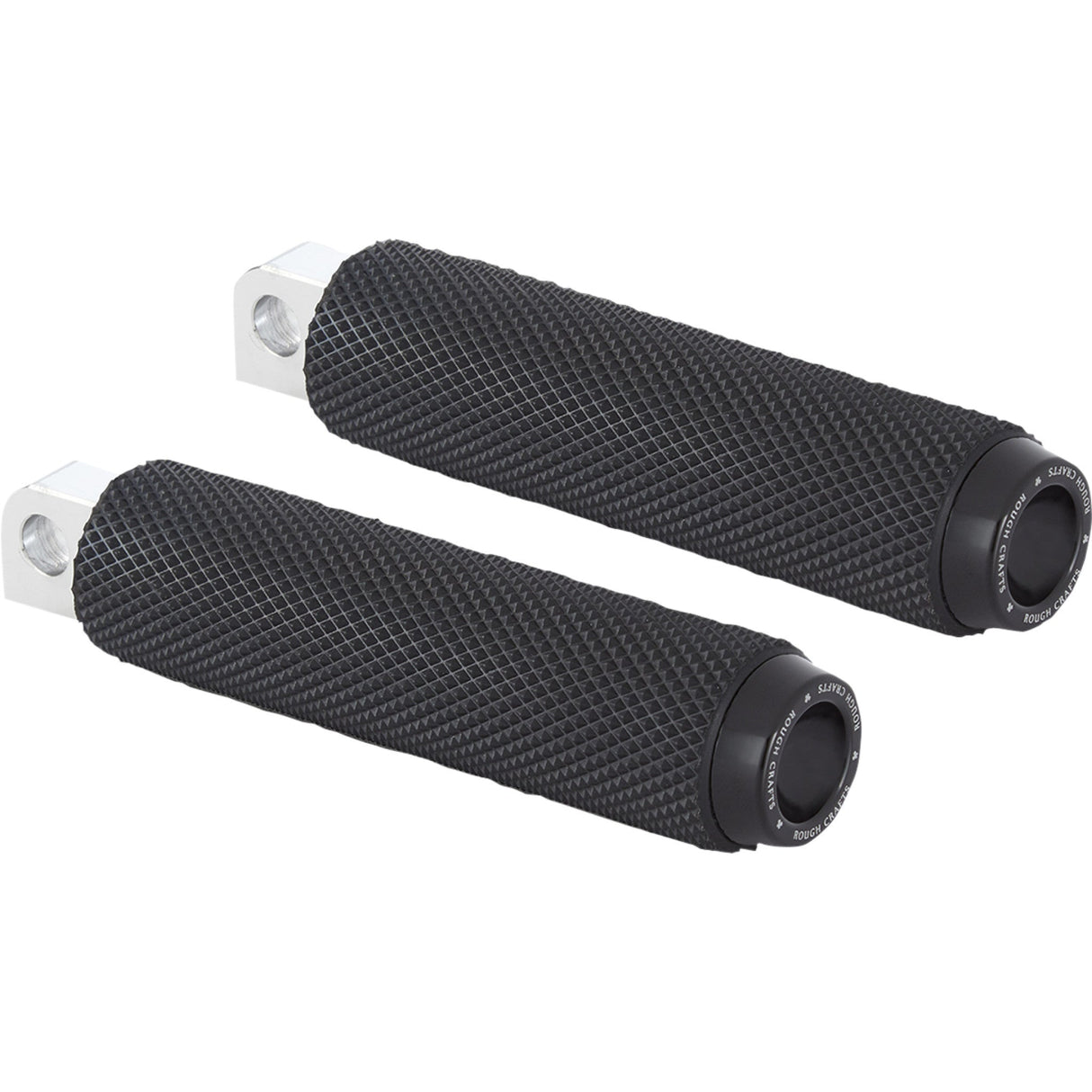 Rough Crafts Foot Pegs Male Mount Knurled Black - RC-400-000