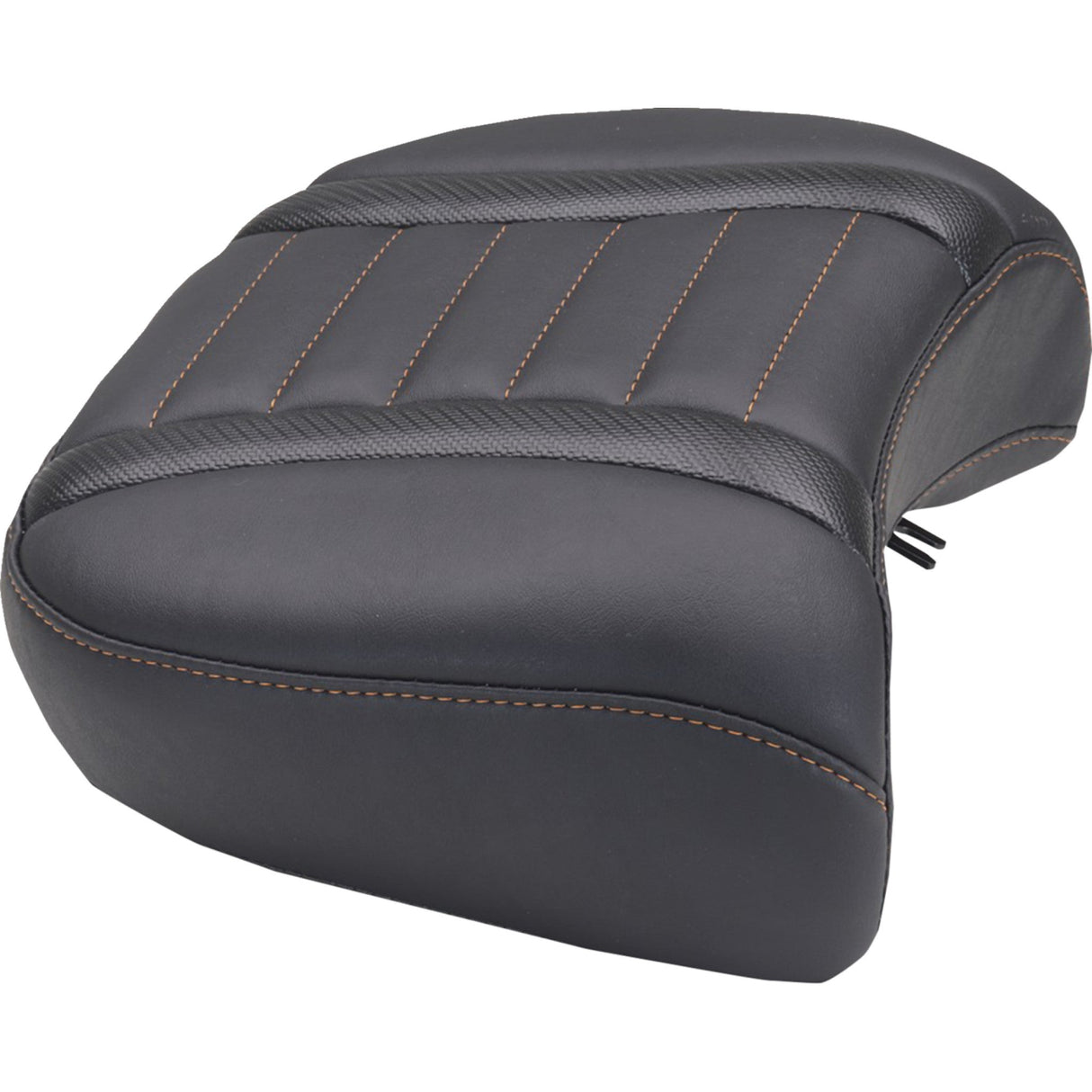 MUSTANG 0801-2121 88420MO Wide Deluxe Touring Passenger Seat Deluxe Passenger Seat - Wide - Mandarin Orange Stitch - FLT/FLH '23-'25