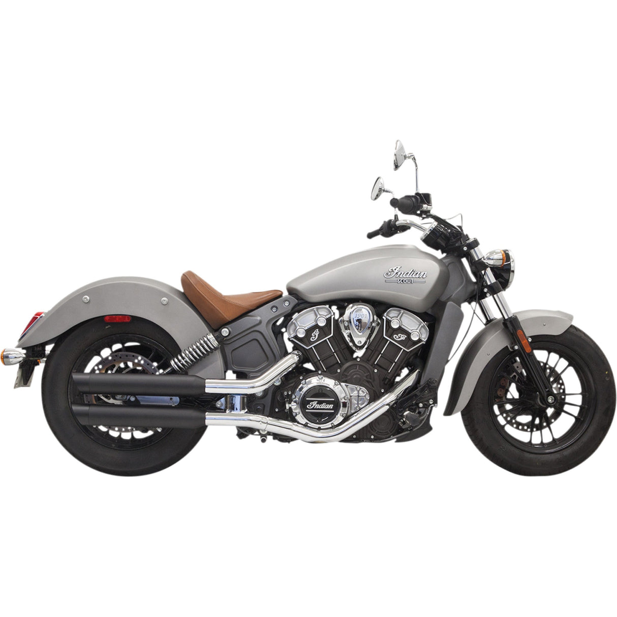 Bassani Xhaust Classic Slip-On Mufflers 3" Black Scout - 8S17BSB For Indian Scout 2018-2020