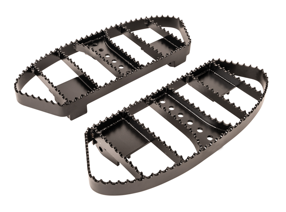 Burly Brand MX Style Passenger Boards Black FLT - B13-1051B For Harley Touring 1993-2024
