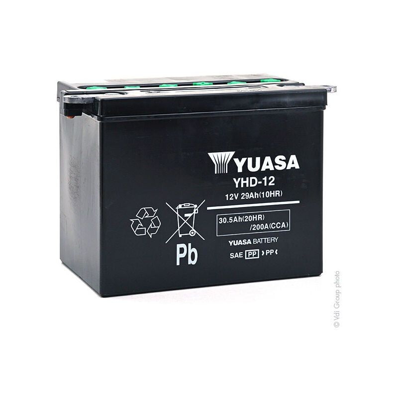 Yuasa Battery YHD-12 Conventional - YUAM22H12TWN For Harley Electra Glide / Sportster / Touring / Tour 1970-1984