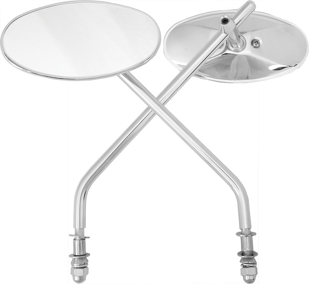 Harddrive 820-55570 153080 OVAL MIRROR CHROME LONG STEM