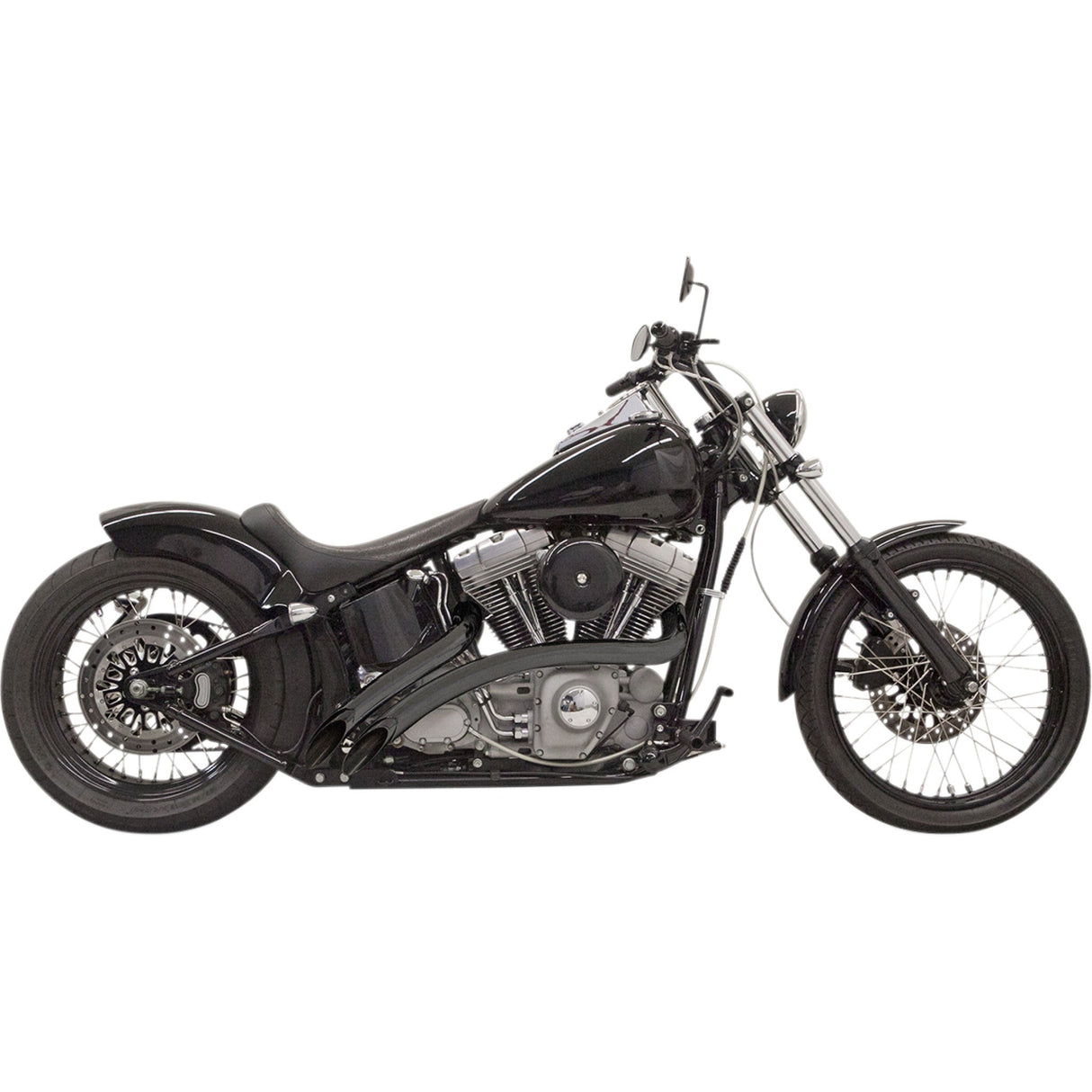 Bassani Xhaust Radius Sweeper 2-Into-2 Exhaust System - 1SD1FB For Harley 1986-2017
