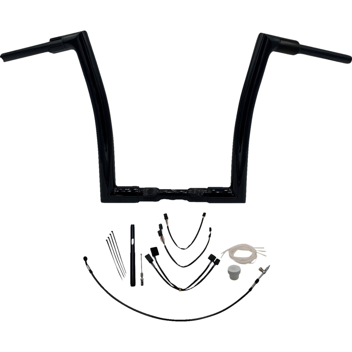 FAT BAGGERS INC. 0601-5865 619614-B 1-1/2" EZ Install Flat Top Handlebar Kit - 14" - Black