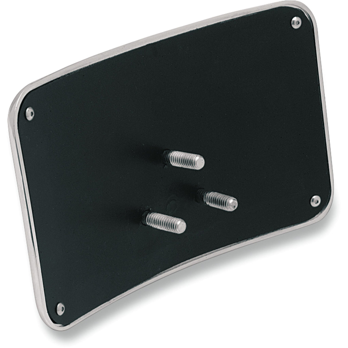 DRAG SPECIALTIES 7807-0114 Small Radius Three-Bolt Style License Plate Mount Assembly License Plate Mount - 3 Hole - Chrome