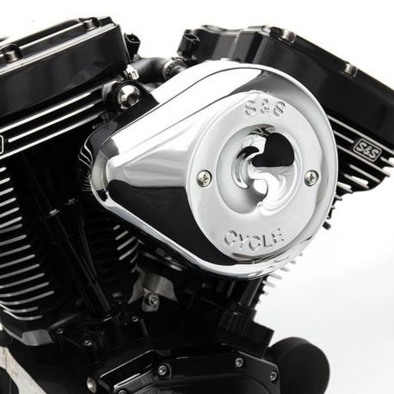 S&S Cycle Fuel-Injected Softail Stealth Air Cleaner Kit W Chrome Teardrop Cover - 170-0528 For Harley Motorcycles 2001-2017