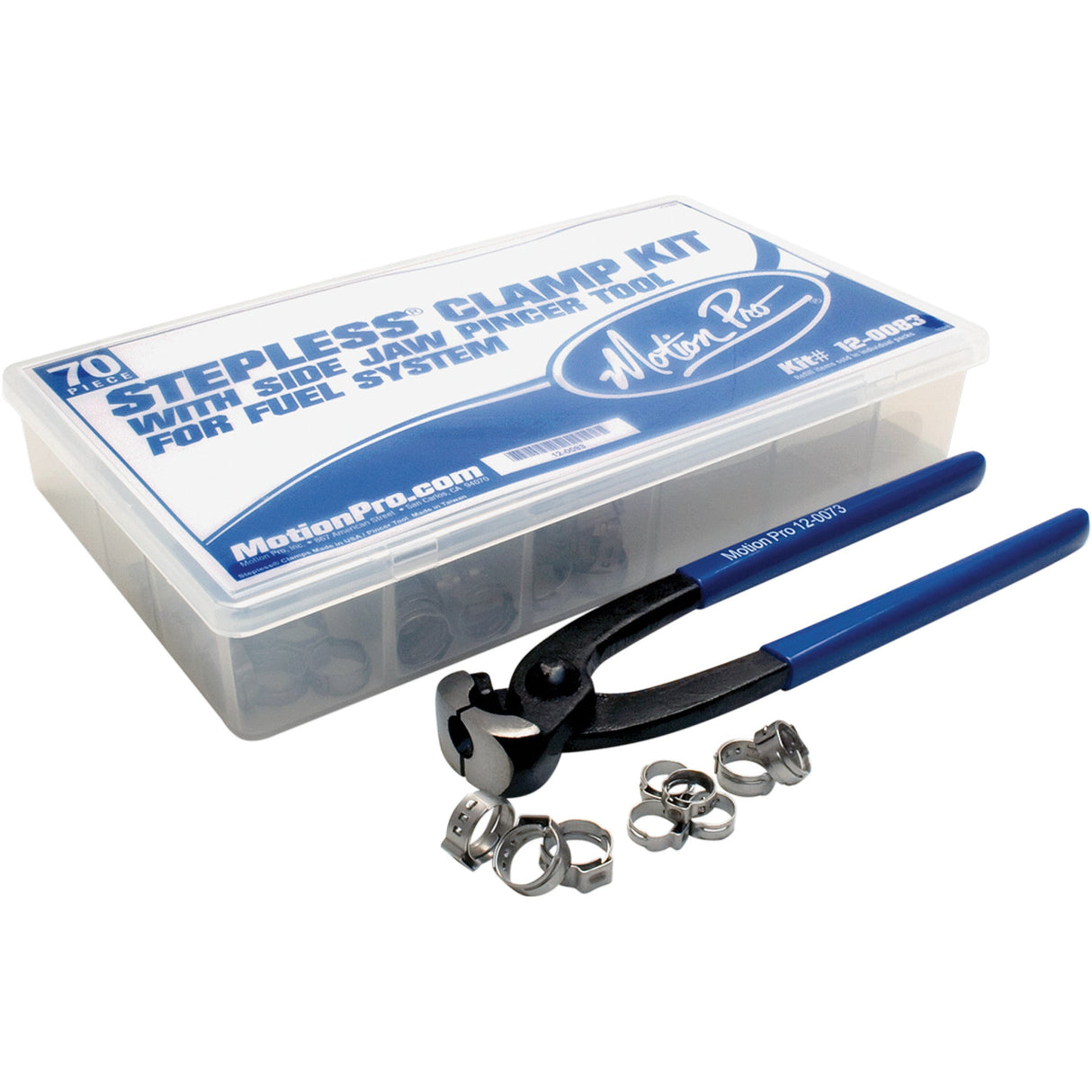 Motion PRO Stepless® Ear Clamp Kit For Fuel System With Pincher Tool Fuel Line Stepless Assortment - 12-0083