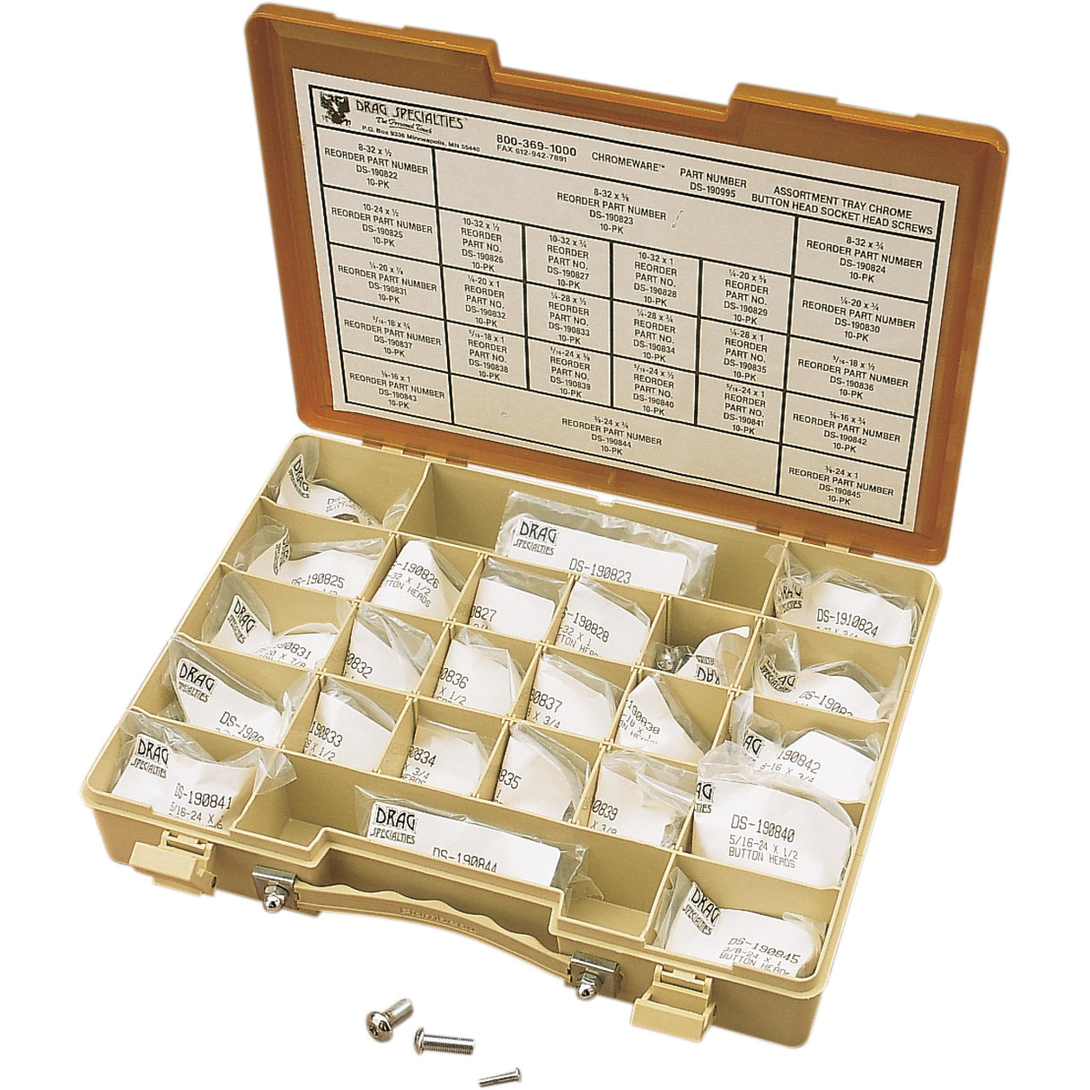 DRAG SPECIALTIES DS-190995 Button Head Bolt Assortment Kit Bolts - Button Head/Assortment - Kit
